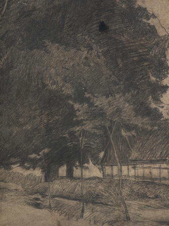 Carl Fredrik Hill, Nude study/Landscape.