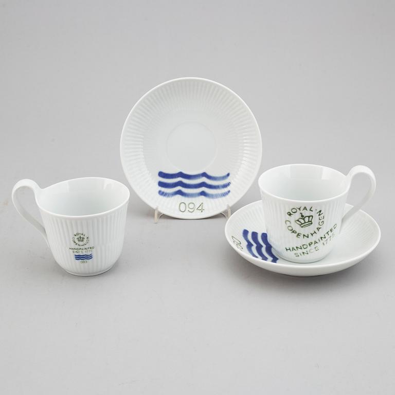 ROYAL COPENHAGEN, servis, 36 delar, porslin, "Fluted Signature".