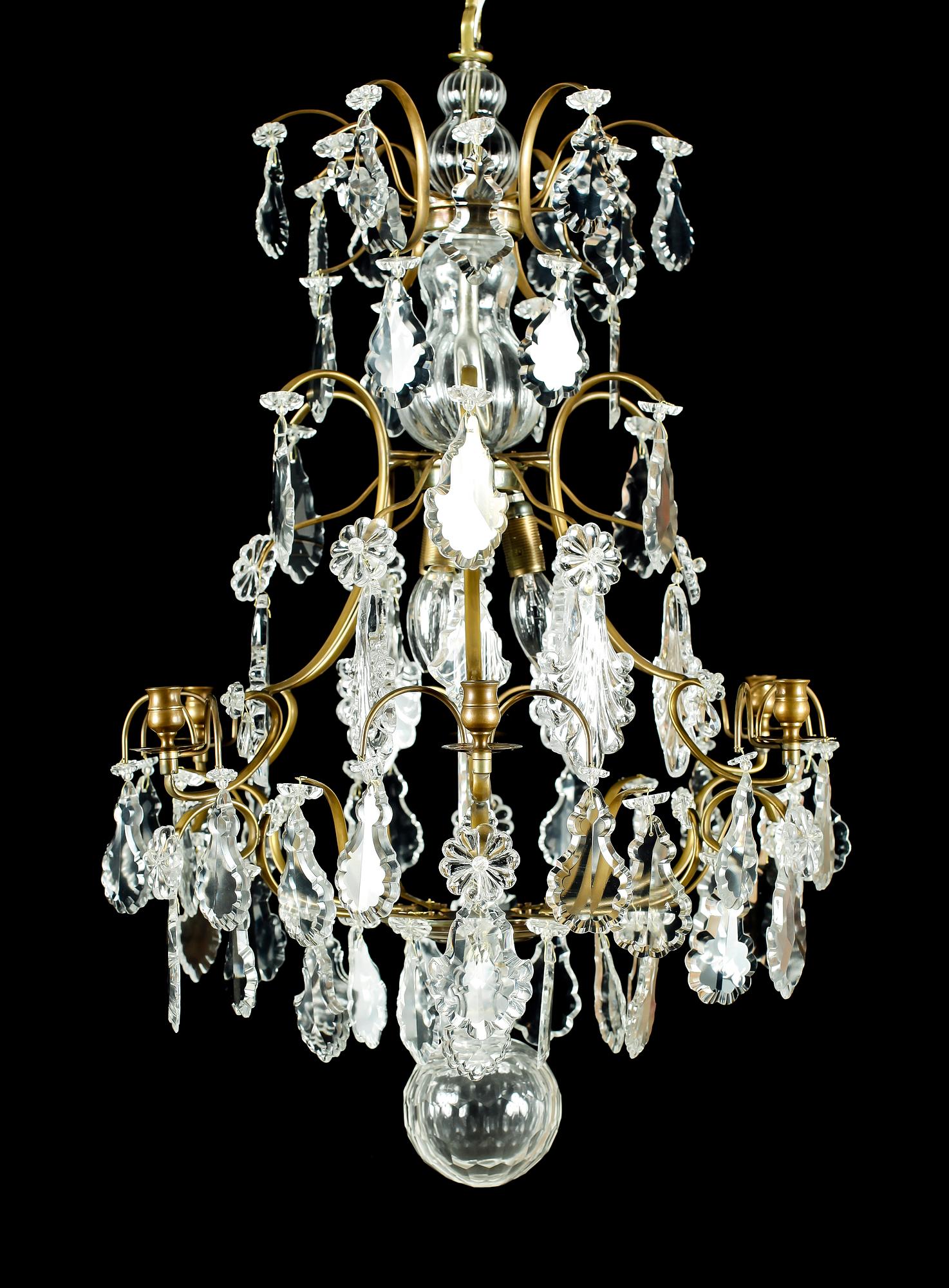 LJUSKRONA, barockstil, 1900-talets senare del. Höjd ca 85 cm.