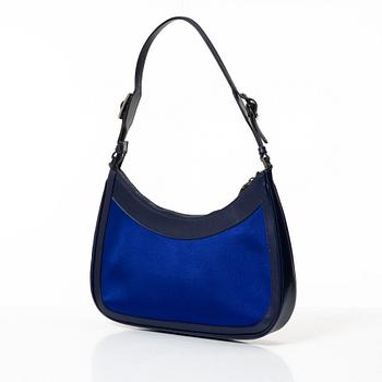 Gucci, a blue leather and fabric bag.