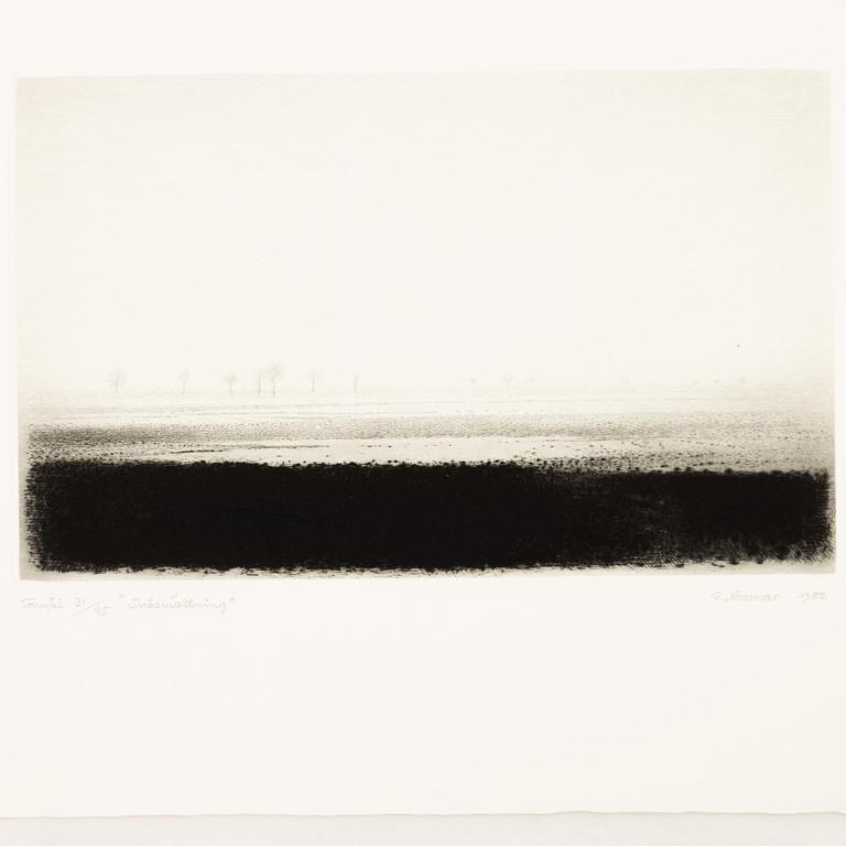 Gunnar Norrman, Drypoint etchings, 8, signed and numbered.