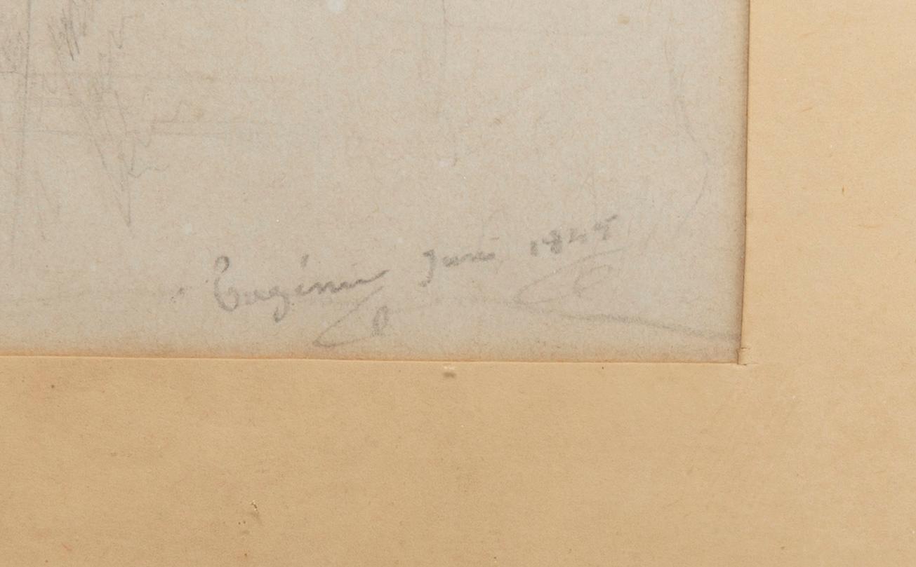 Prinsessan Eugénie, Pencil drawings, 2 pcs., 1840s.