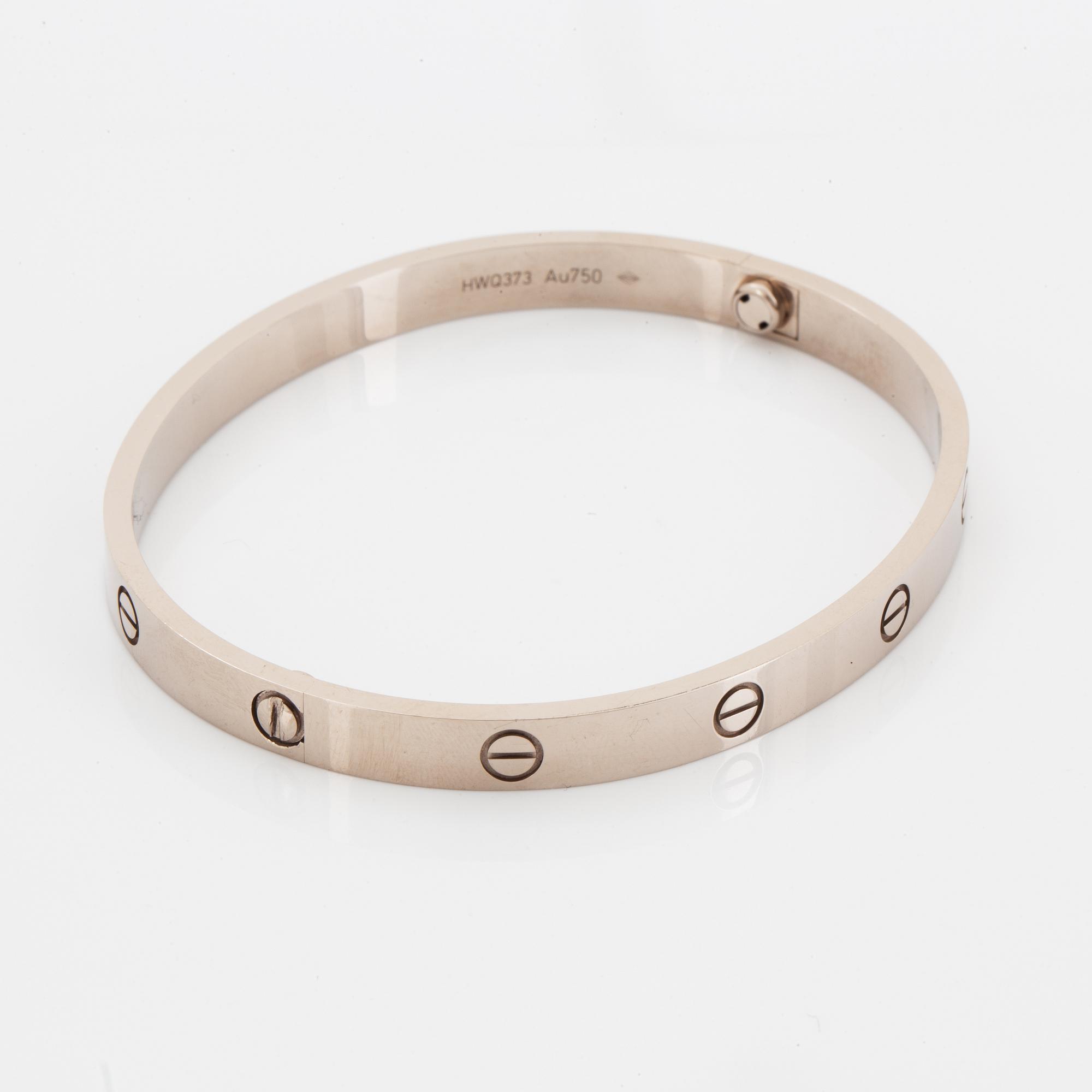 Cartier, armband, 'Love', 18K vitguld.