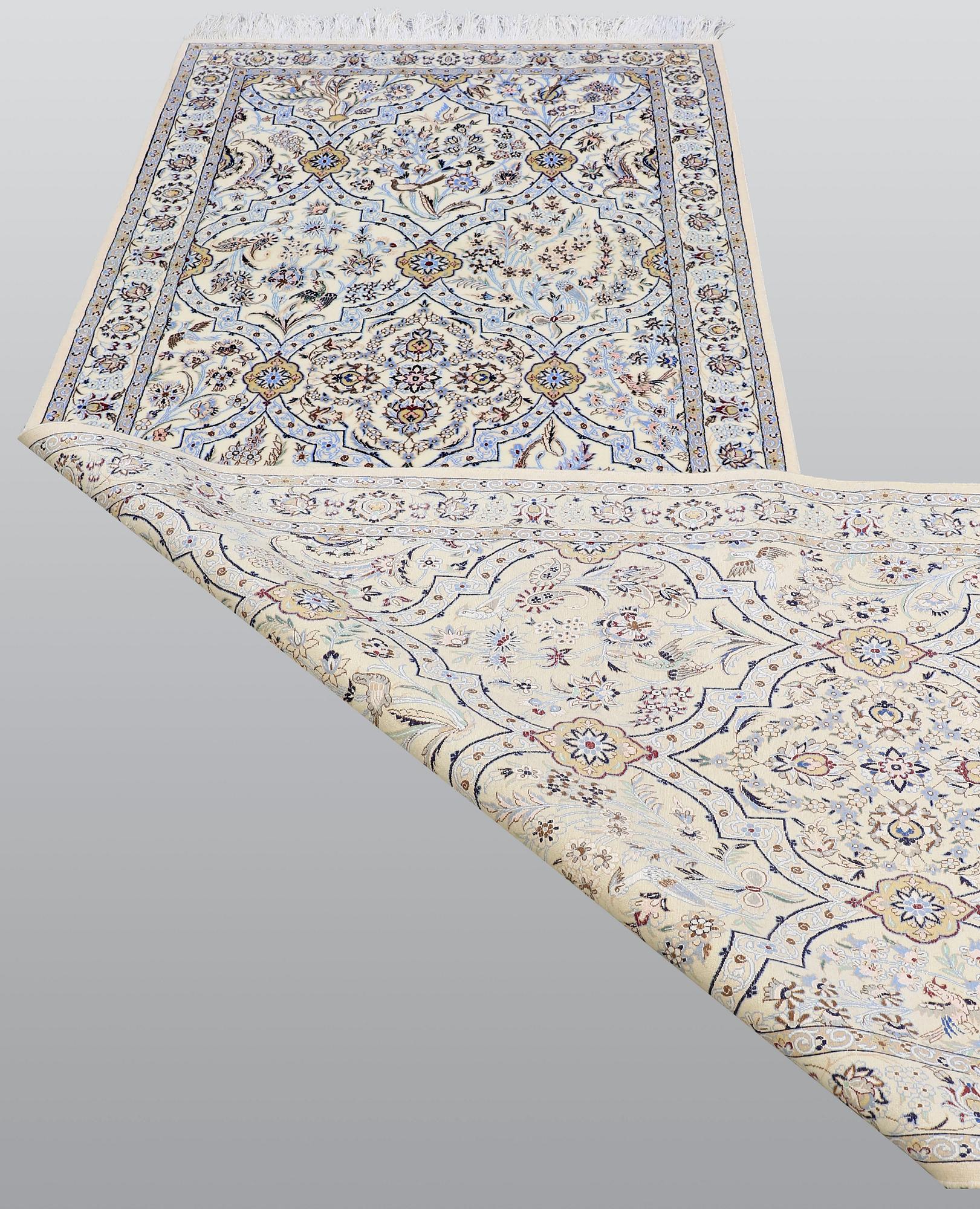 A runner, Figural Nain part silk so called 6LAA, ca 303 x 100 cm.