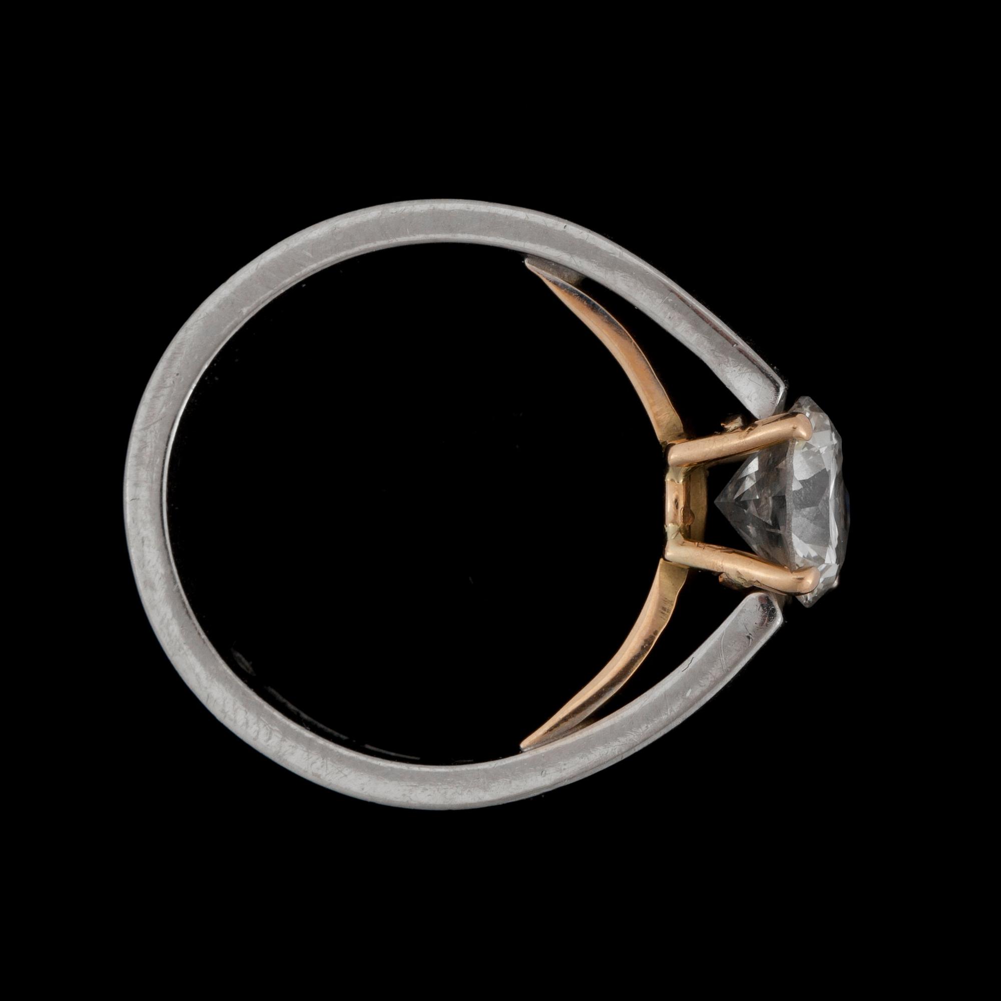 RING, briljantslipad diamant, 1.44 ct.