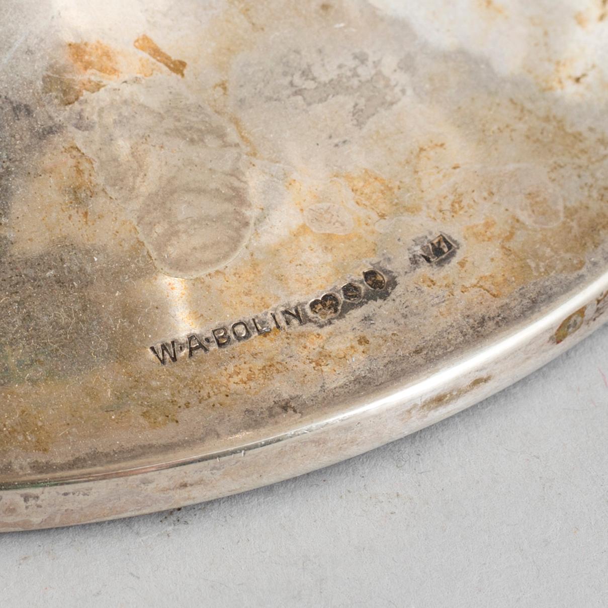 W.A. BOLIN, skål på fot, silver, Stockholm, 1925.