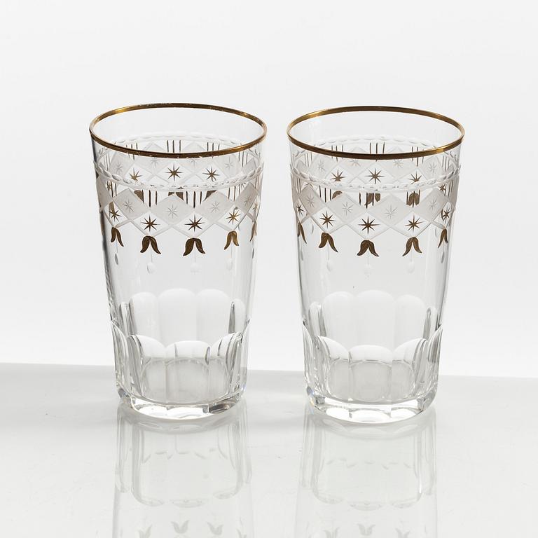 A set of 17 Swedish Kosta 'Junior' glasses, 20th Century.