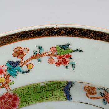 TALLRIKAR, 6 st, porslin, Kina, Qianlong 1736-1795.