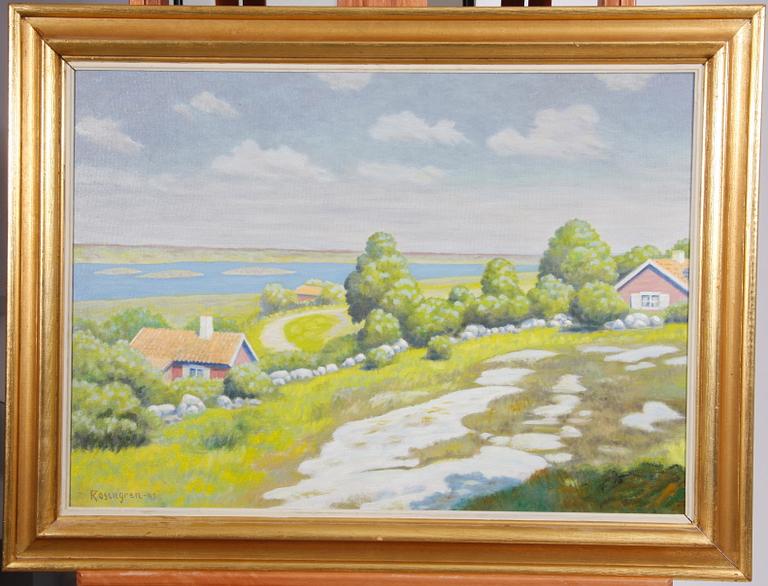 ROSENGREN, GUSTAV. Olja på pannå. Sign o dat - 43.