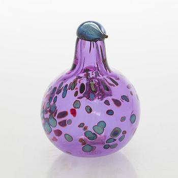 Oiva Toikka, glasfågel, "Amethyst bird", signerad och numrerad O. Toikka Iittala 140 2021/1887.