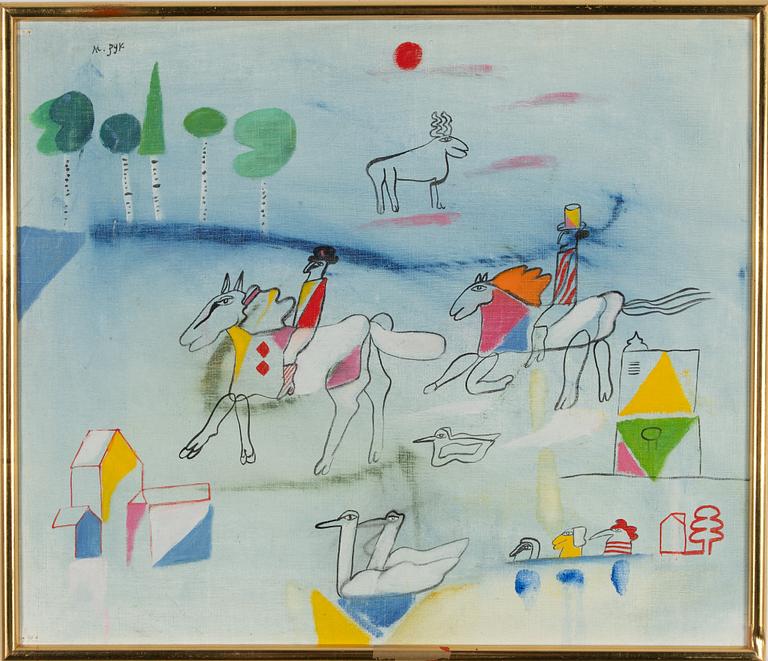Madeleine Pyk,  Figures riding Horses.