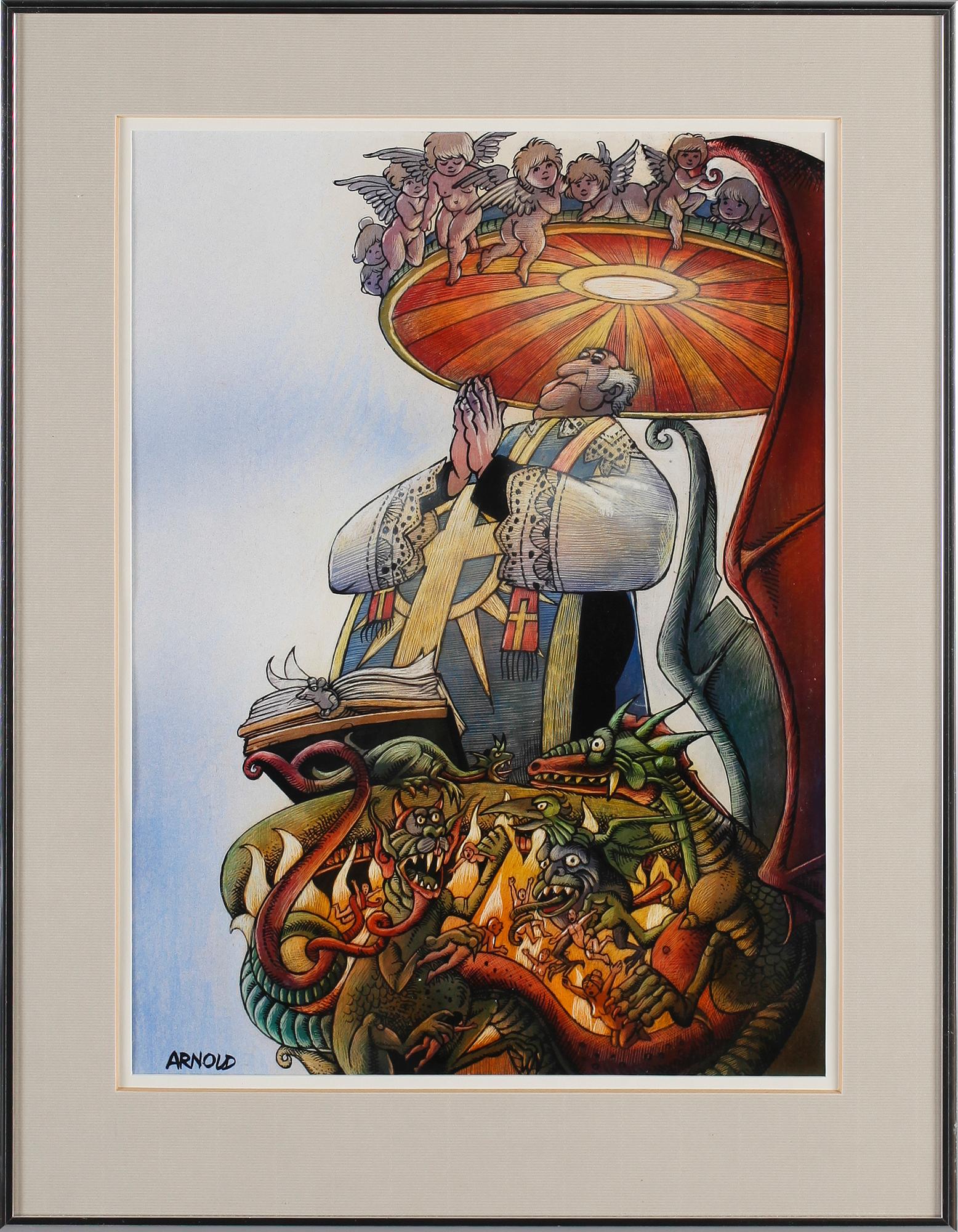 HANS ARNOLD, blandteknik, signerad.