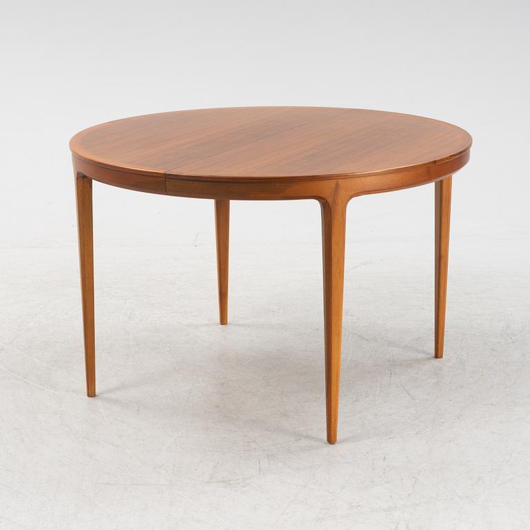A 'Diamant' walnut dining table by Bertil Fridhagen, for Bodafors, 1960s.