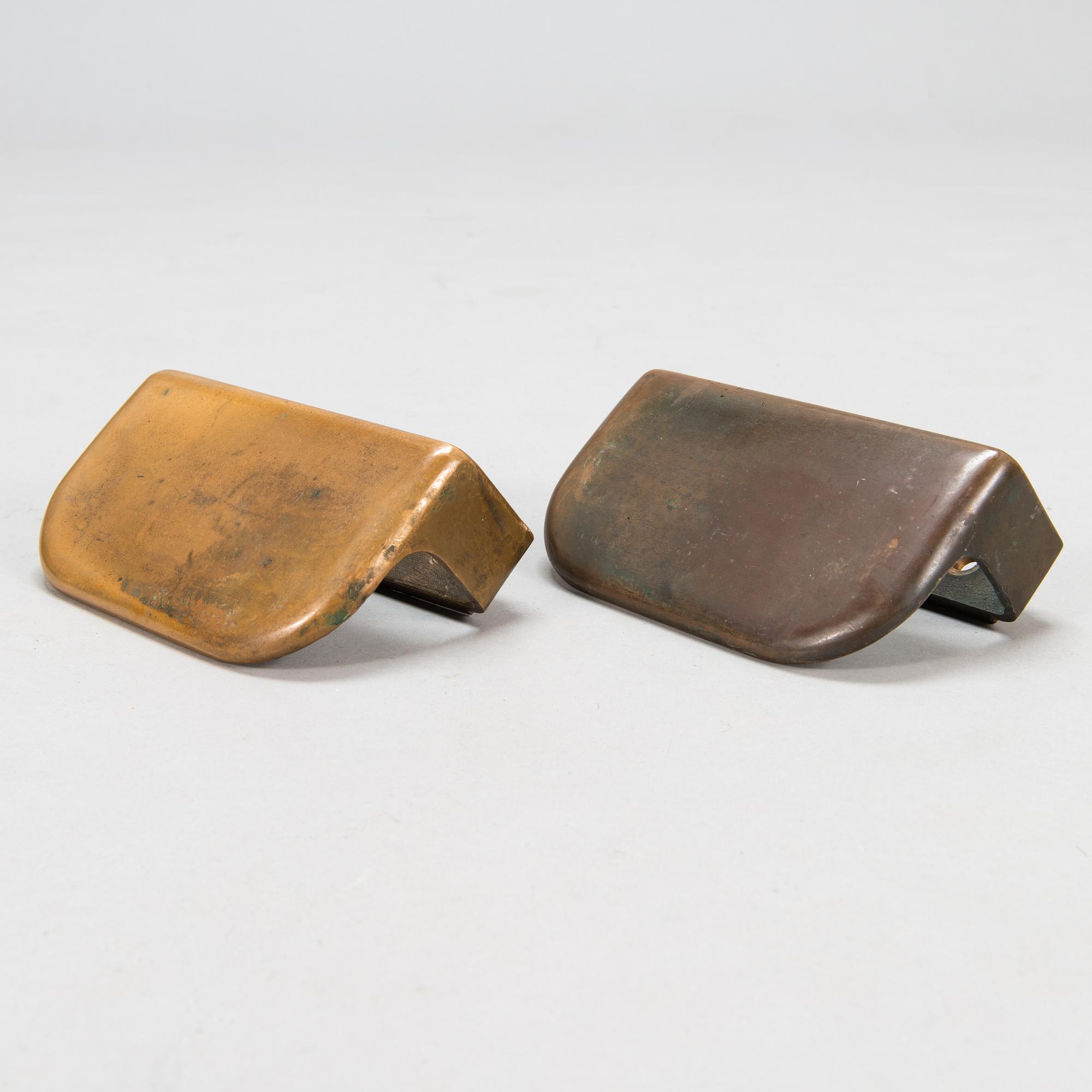 Ovenkahvoja, 2 paria, messinki, 1960/70-luku.