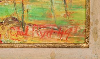 CARL RYD, olja på pannå, signerad och daterad 49.