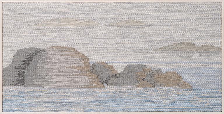 Riitta-Maija Oksanen, bildväv, signerad RMO, för Helmi Vuorelma AB, numrerad 110/400.