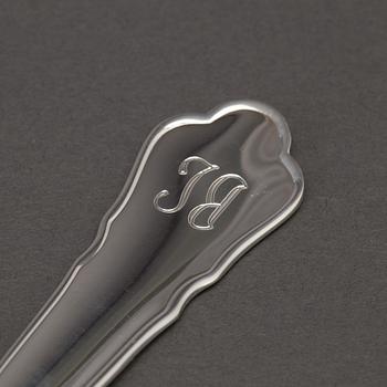 A 36 piece silver cutlery set model "Chippendale", second half of the 20th century.