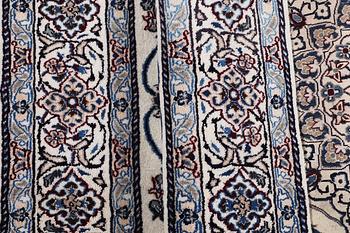 A carpet, Nain, part silk, 9 laa, ca 290 x 196 cm.