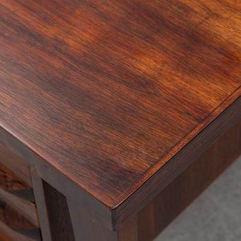 A 1960's rosewood desk by Kai Kristiansen, Feldballes Møbelfabrik, Denmark.