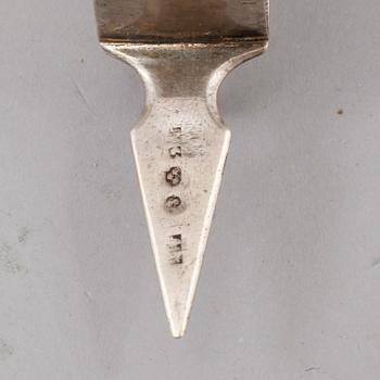 PARTI SILVER, 6 delar, 1800-tal, vikt 210 gram.