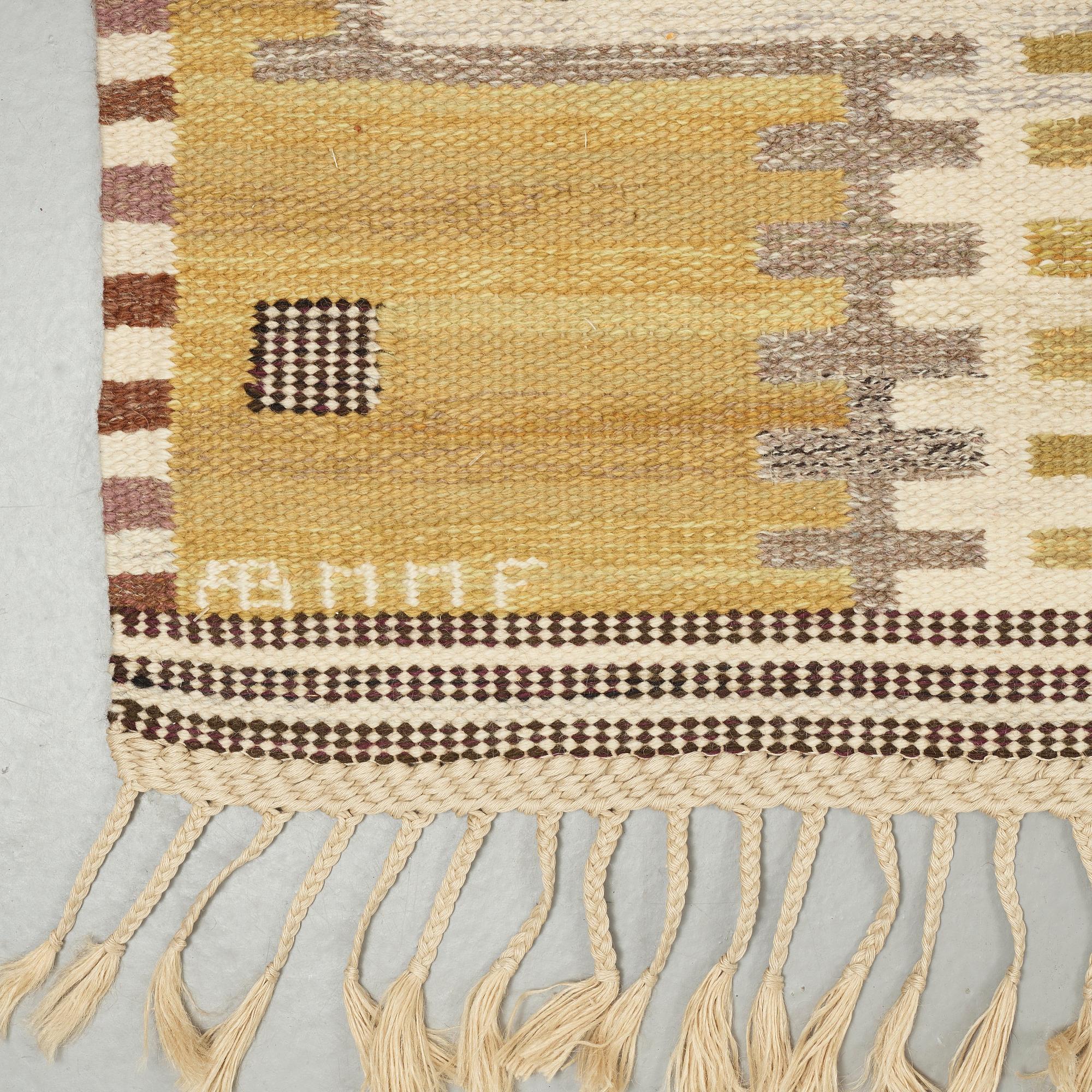 Marianne Richter, MATTA, "Gula havet", rölakan, ca 527 x 288,5 cm, signerad AB MMF MR.