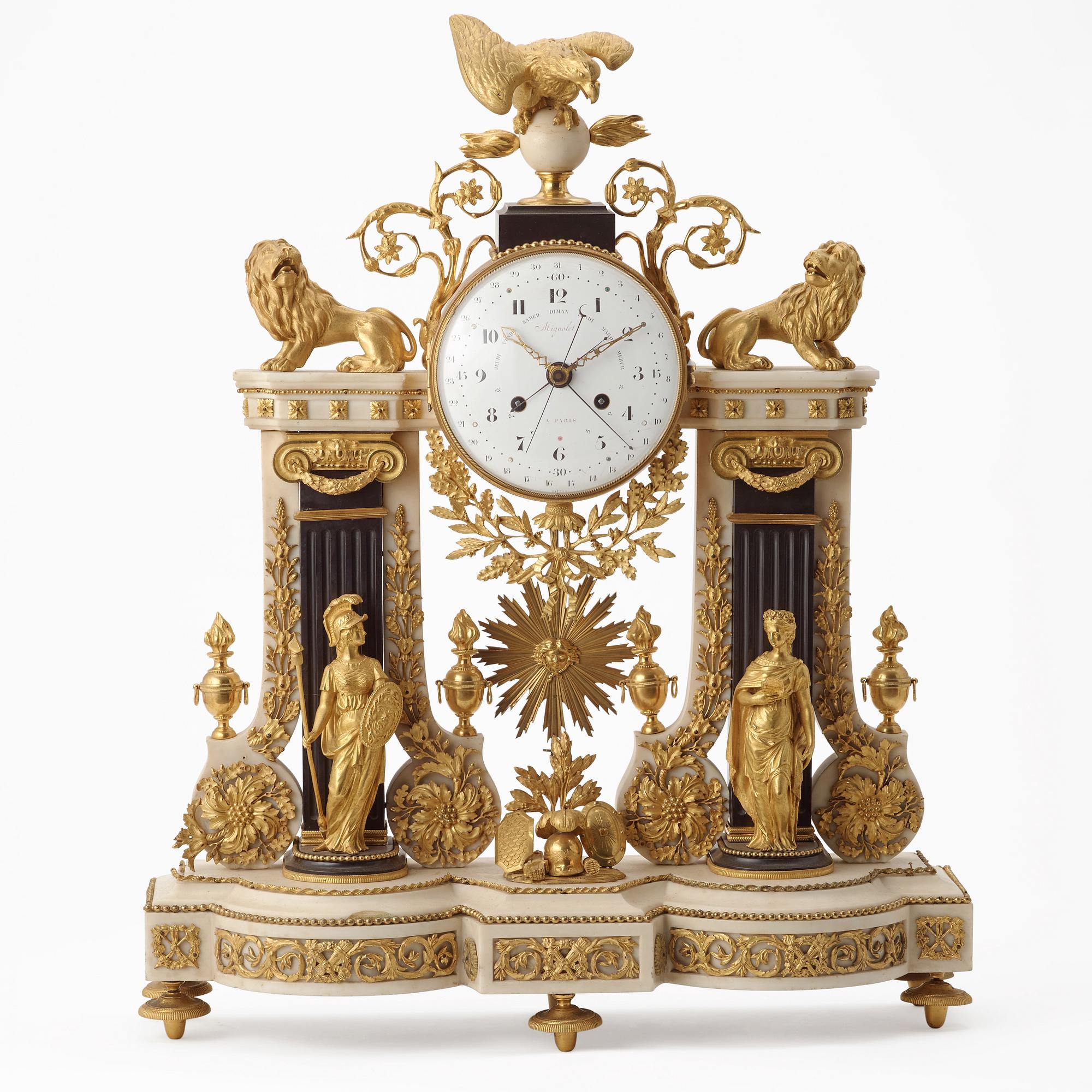 A Louis XVI 18th century mantel clock.