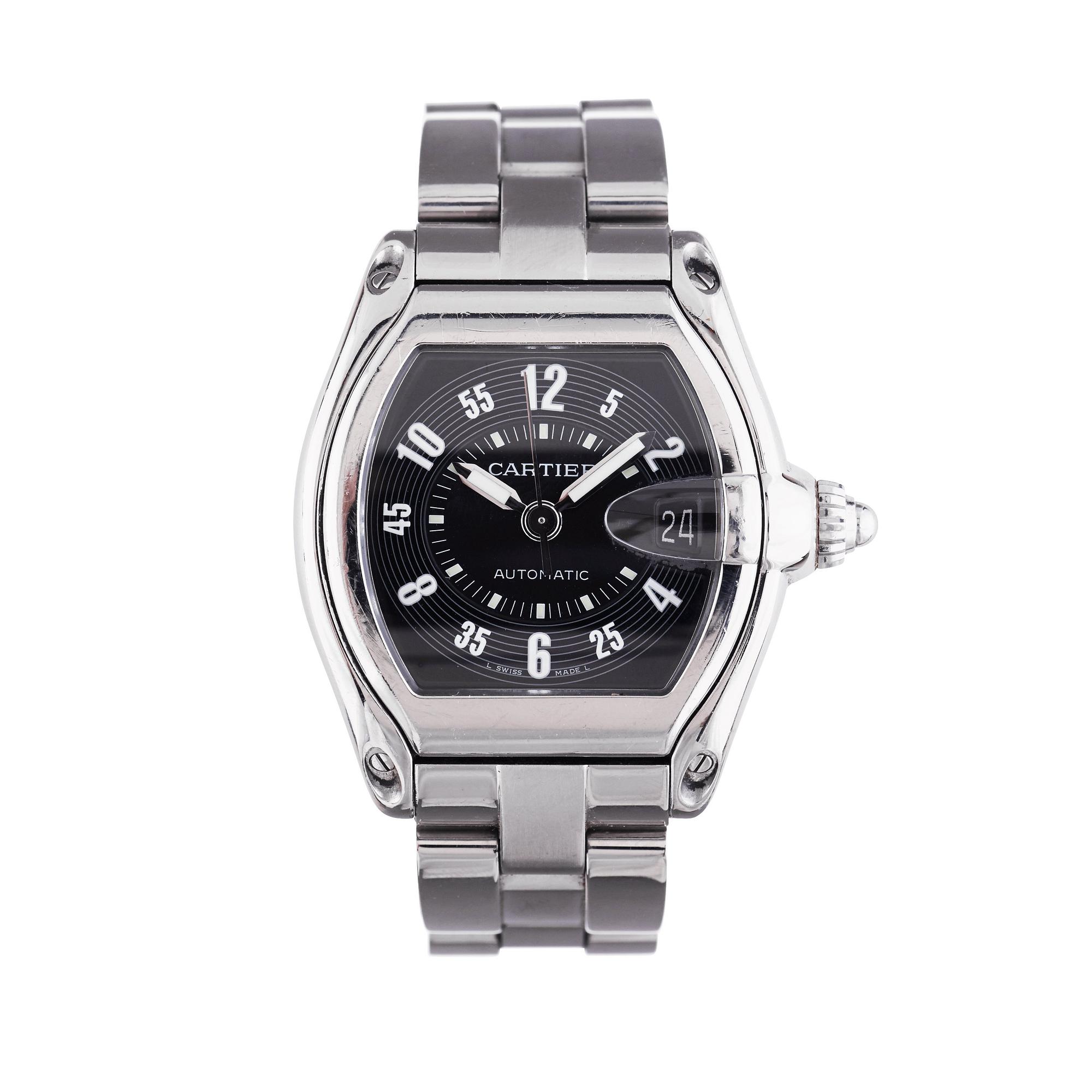 Cartier - Roadster. Steel. Automatic. 37 x 35mm. 2004.