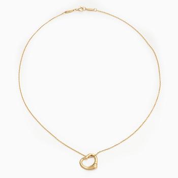 Tiffany & Co, Elsa Peretti, an 18K gold "Open Heart" necklace.