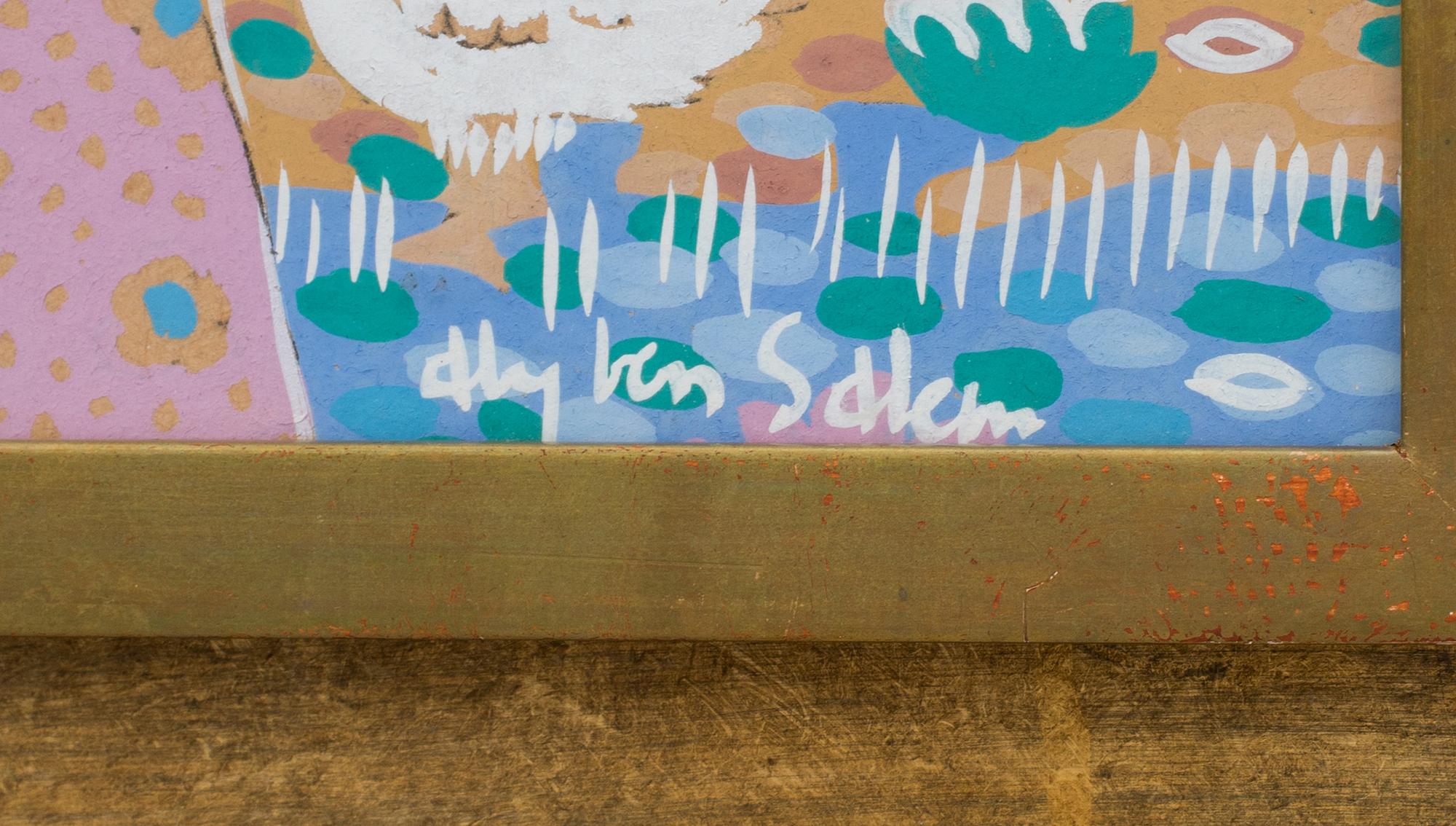 ALY BEN SALEM, gouache, signerad.