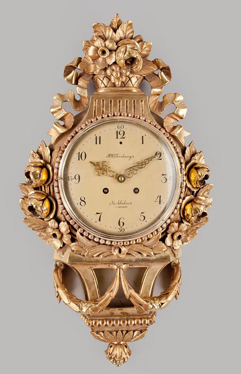 VÄGGPENDYL, gustaviansk stil, FW Tornberg, Stockholm 1900-talets första hälft.