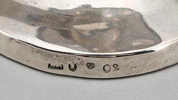 NATTLJUSSTAKAR, ett par, silver, otydlig mästarstämpel, Stockholm 1796.