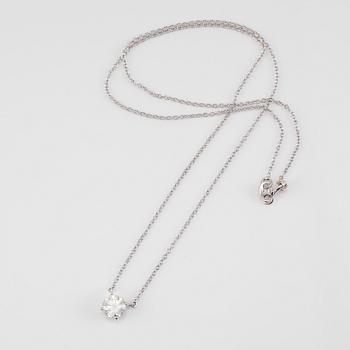 COLLIER, 18K vitguld och diamant tot ca 0.91 ct.