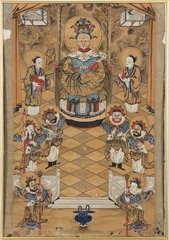 Unknown artist, water colour and ink on paper, China, 20th century.