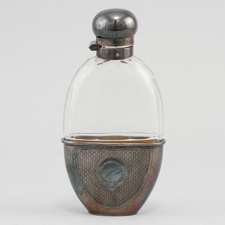 FICKPLUNTA, silver samt glas, 1900-tal.