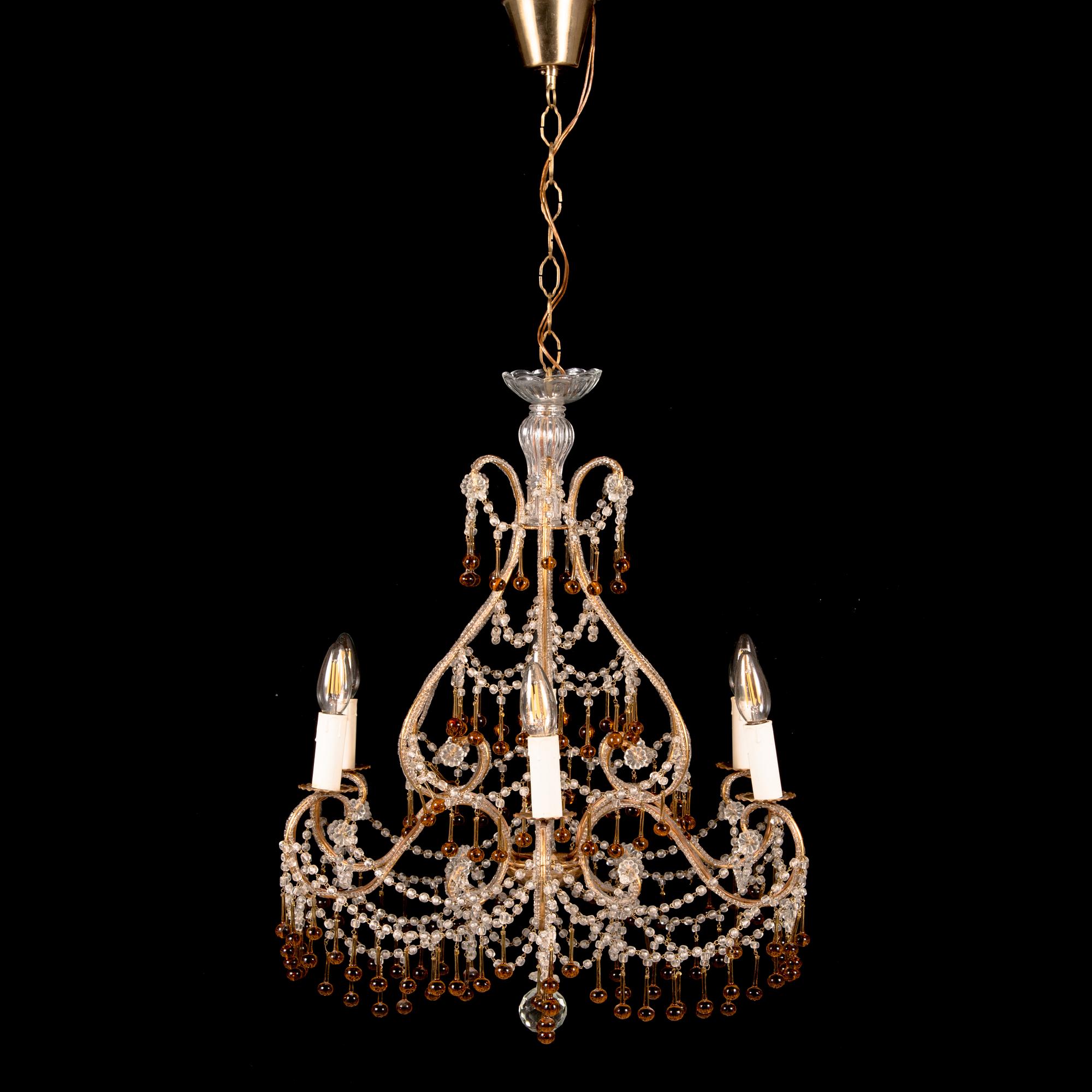 A venetian style chandelier, mid 20th century.