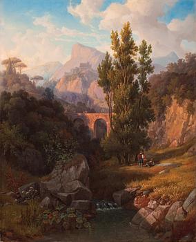 216. Gustaf Wilhelm Palm, Italian landscape.