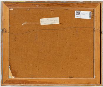 Primus Mortimer Pettersson, olja på pannå, signerad.