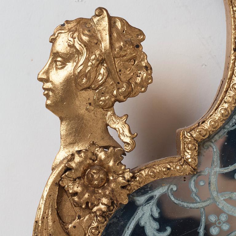 A Swedish Baroque mirror by Burchardt Precht (active in Stockholm 1674-1738).