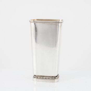 Atelier Borgila, a sterling silver vase, Stockholm 1965.