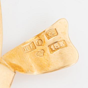 Brooch, bow, 18K gold. Stigbert, Engelbert, Stockholm.