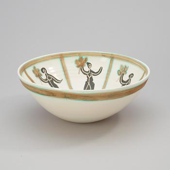 A Pablo Picasso, faience bowl 'Personnages', Madoura, Vallauris, France 1963.