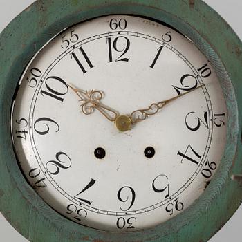 A 18th century painted longcase clock.