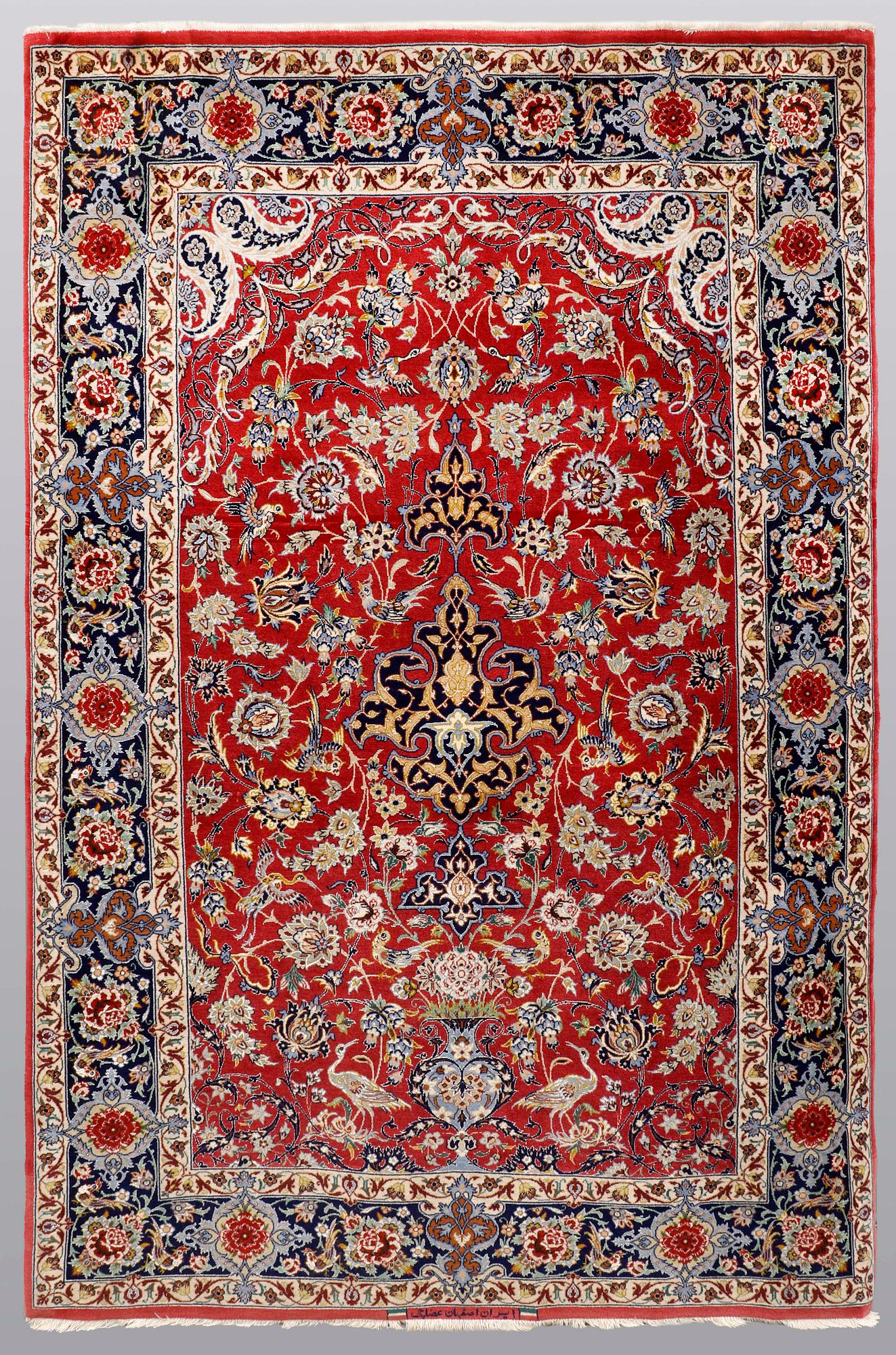 A rug, Figural Esfahan, ca 172 x 110 cm.