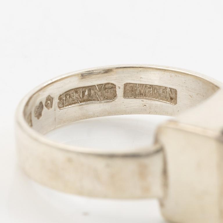 Wiwen Nilsson, ring silver with rock crystal.