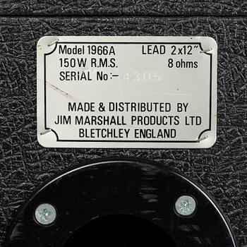 Marshall, "1966A Lead", högtalarlåda, England.