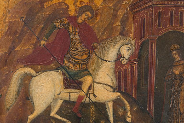 IKON, tempera på pannå, Ryssland 1800-tal.