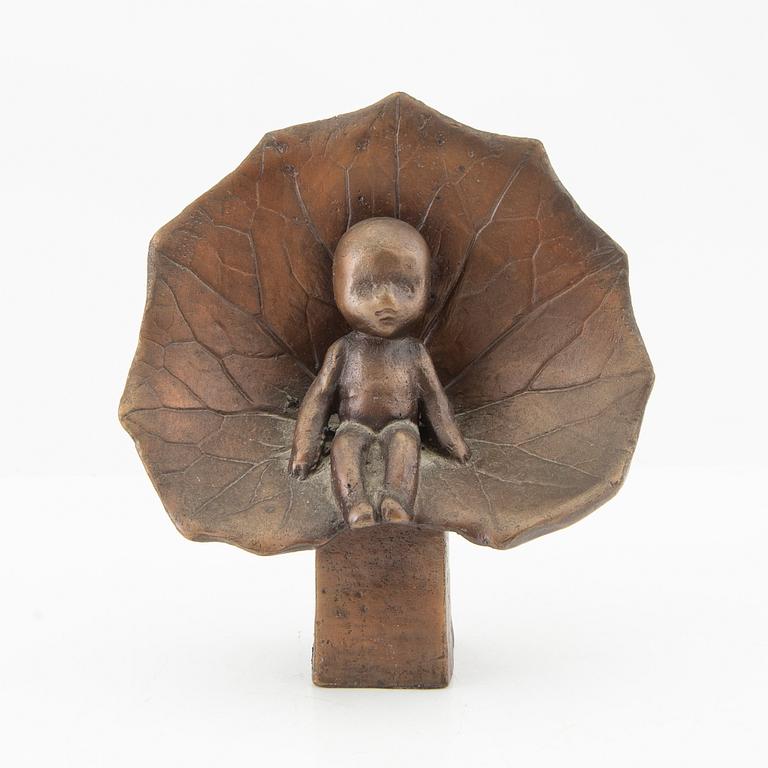 Lisa Larson, bronze sculpture, Scandia Present, circa 1978, numbered 73.