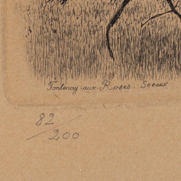 EDUARD WIIRALT, etsching, 1937, signed 82/200.