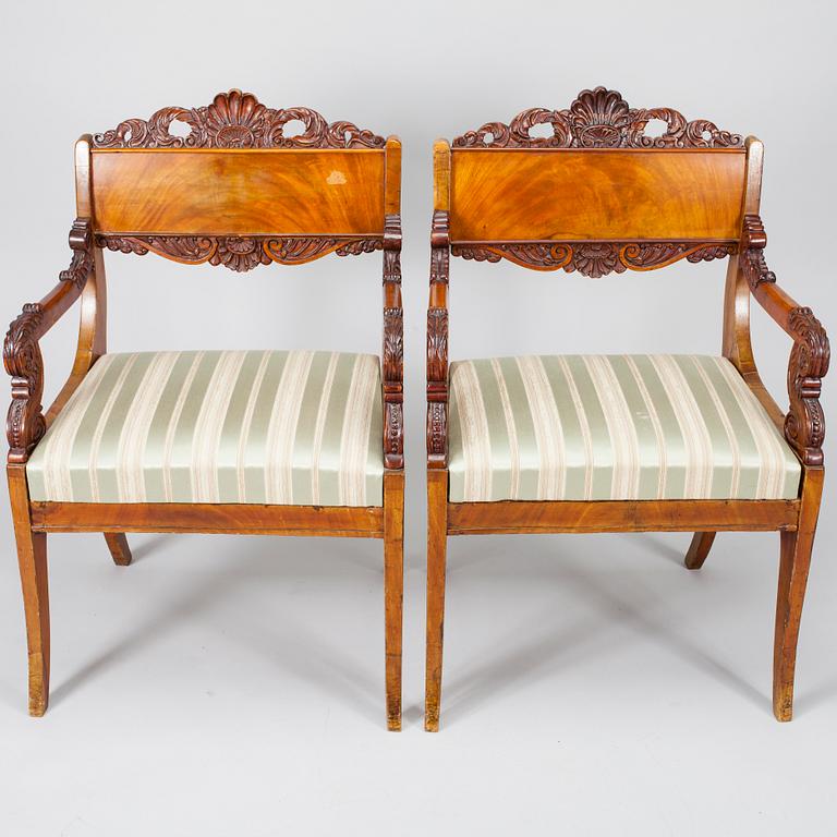 STOLAR, ett par, Ryssland, Biedermeier, 1800-talets första hälft.