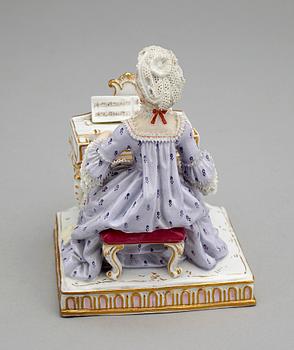 FIGURIN, porslin, Meissen, 1800-talets mitt.